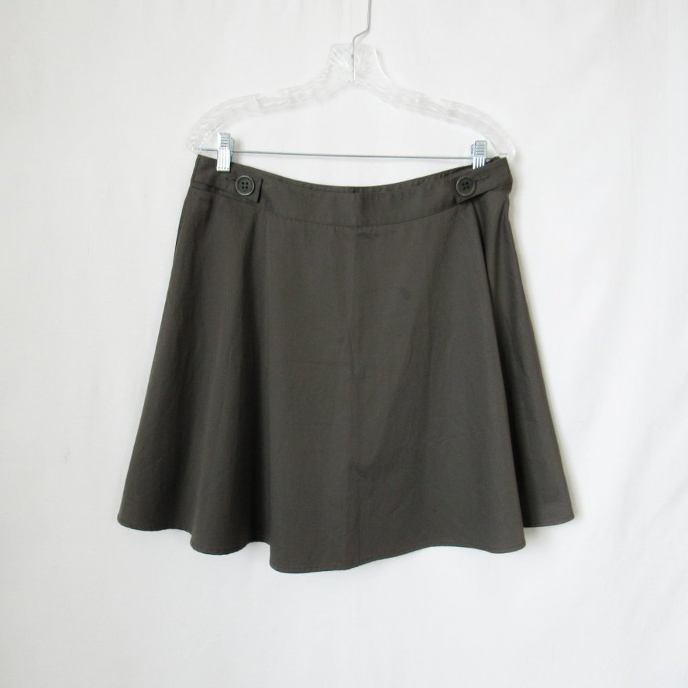 NWT! VINTAGE ULLA JOHNSON DESIGNER A LINE SKIRT SIZE-10 in Taupe Gray So Chic! - Picture 14 of 14